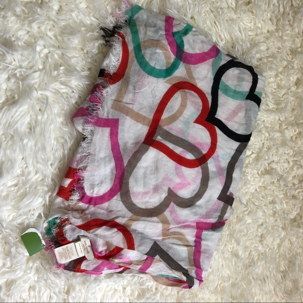 kate spade heart scarf